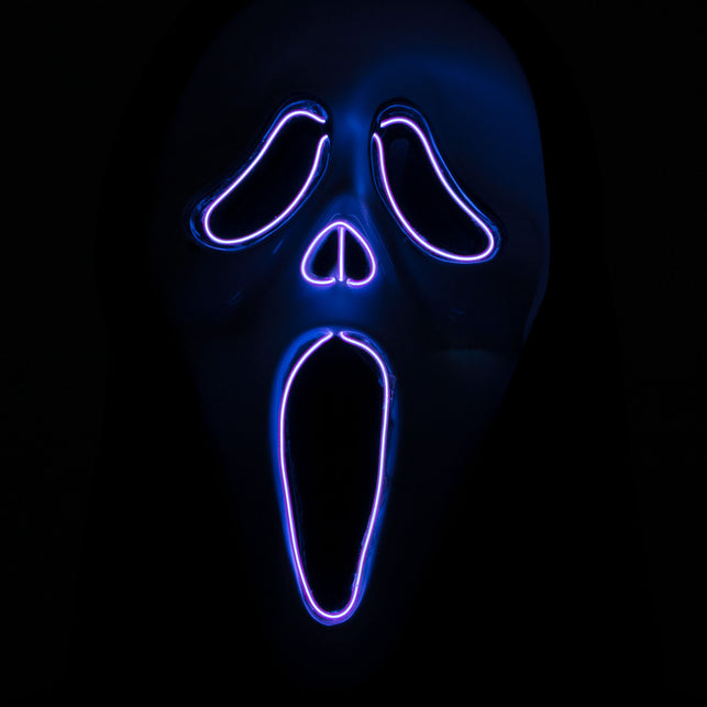 Funny Fashion Scream masker met licht