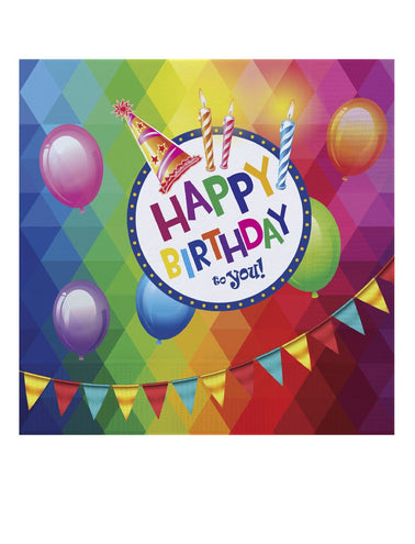 Funny Fashion Servetten  Happy Birthday 33cm