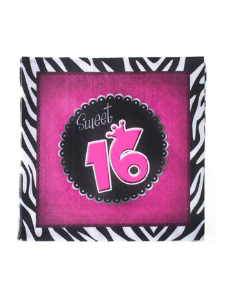 Funny Fashion Servetten Sweet 16