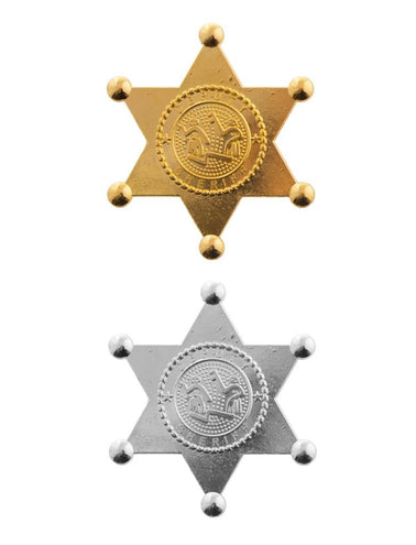 Funny Fashion Sheriff ster Marco metaal goud of zilver