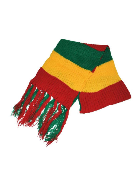 Funny Fashion Sjaal rood / geel / groen 120 cm