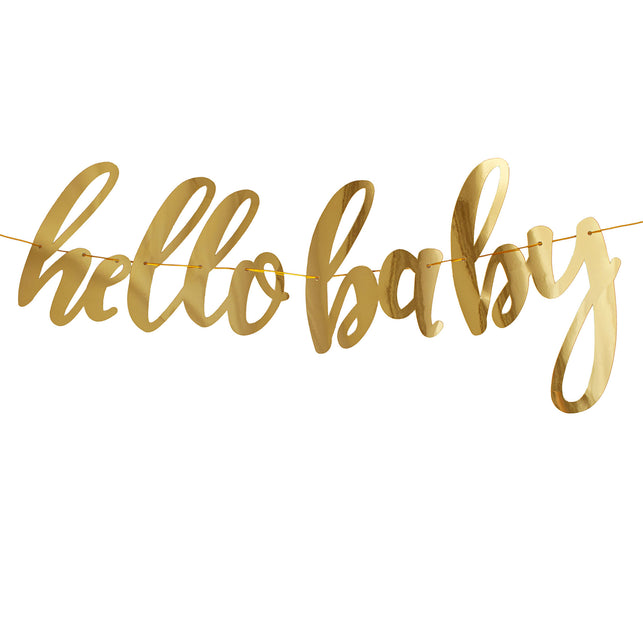 Funny Fashion Slinger "Hello Baby" 360cm goud