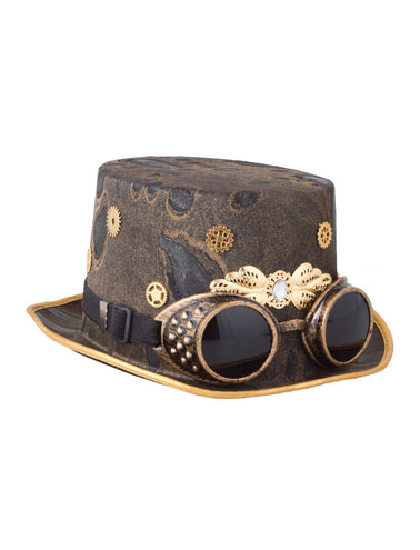 Funny Fashion Steampunk hoed met grappige bril