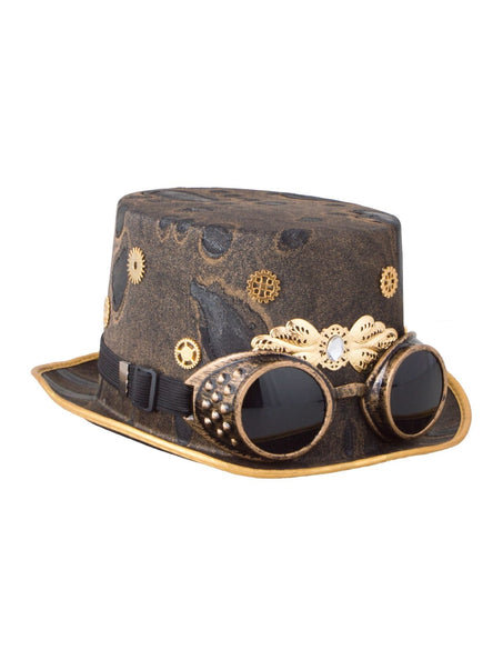 Funny Fashion Steampunk hoed met grappige bril