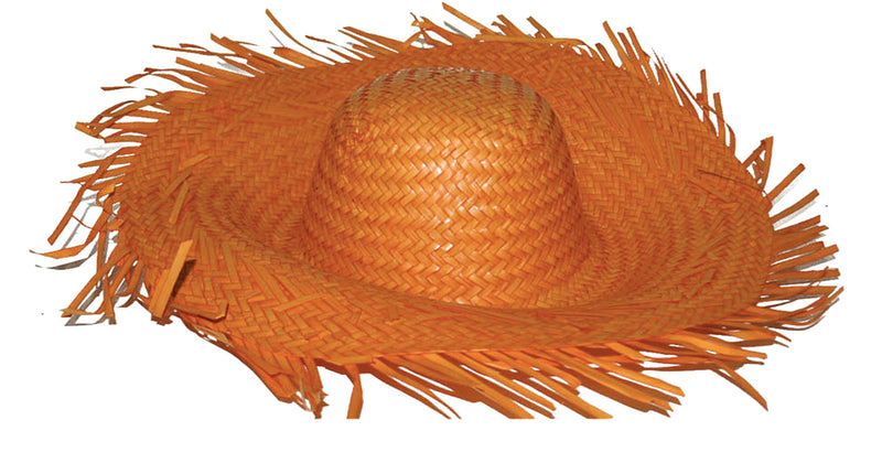 Funny Fashion Stro hoed Aloha oranje