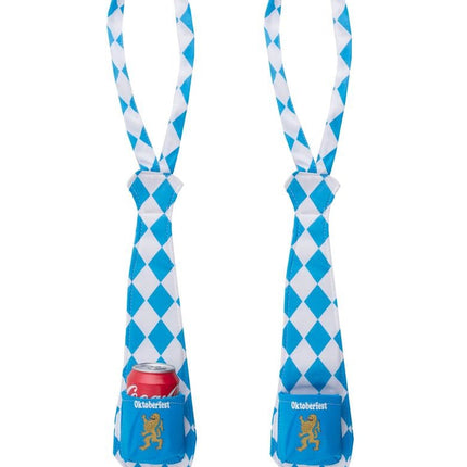 Funny Fashion Stropdas Oktoberfest met blikjeshouder
