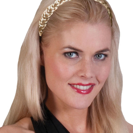 Funny Fashion Tiara met blonde vlecht