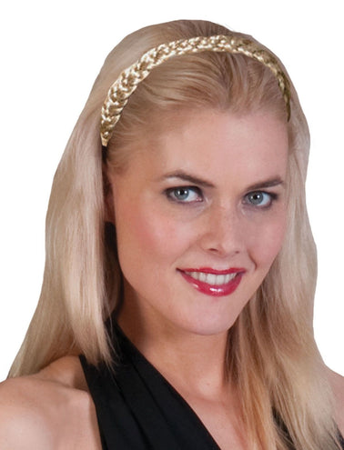 Funny Fashion Tiara met blonde vlecht
