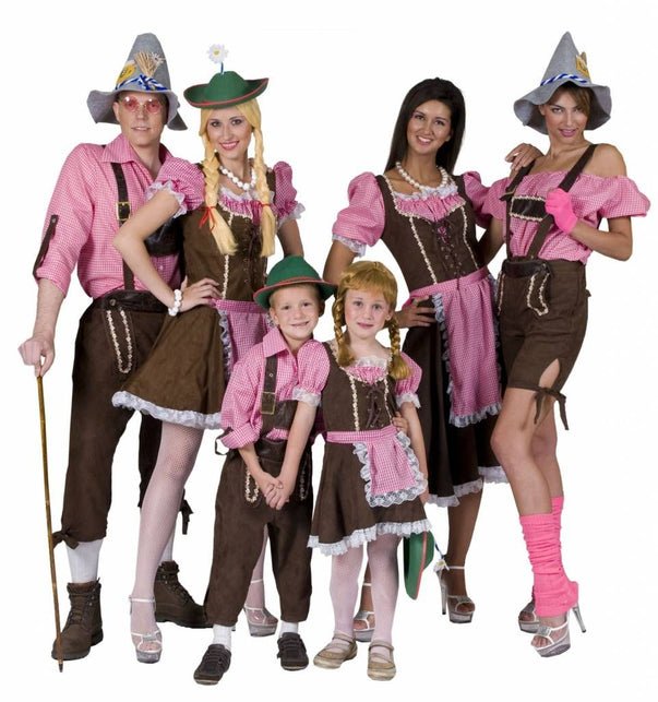 Funny Fashion Tiroler jurk Rosa