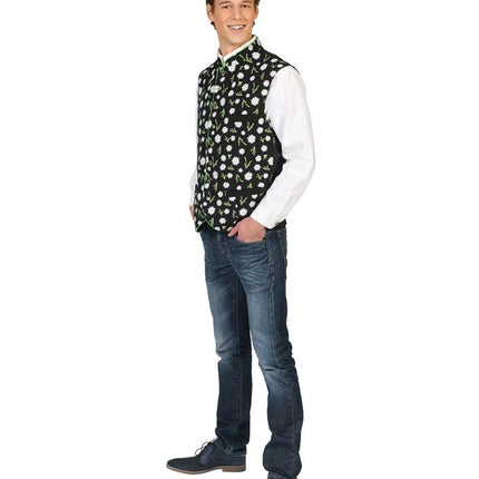 Funny Fashion Tiroler vest met edelweis print