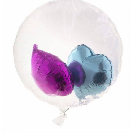 Funny Fashion Transparante folie ballon 60cm