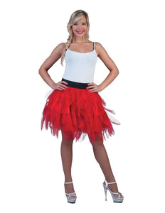 Funny Fashion Tule rok rood dames