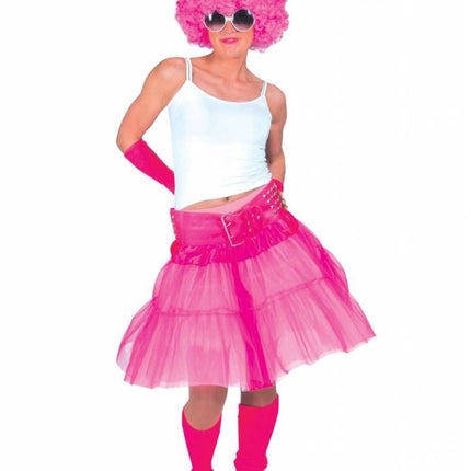 Funny Fashion Tule rok roze stroken fluor