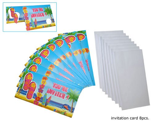 Funny Fashion Uitnodigingen Hawaii party