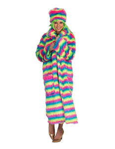 Funny Fashion Verkleed jas in regenboog kleuren