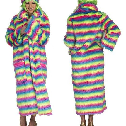 Funny Fashion Verkleed jas in regenboog kleuren