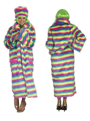 Funny Fashion Verkleed jas in regenboog kleuren