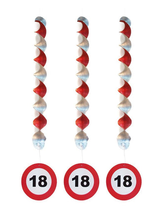 Funny Fashion Versiering 18 jaar hangdecoratie verkeersbord