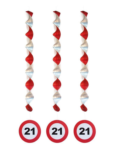 Funny Fashion Versiering 21 jaar hangdecoratie verkeersbord