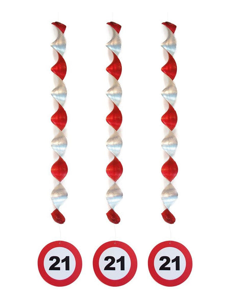 Funny Fashion Versiering 21 jaar hangdecoratie verkeersbord