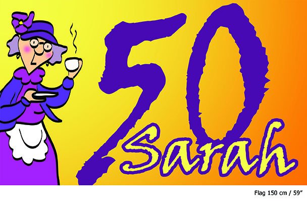 Funny Fashion Vlag Sarah 50