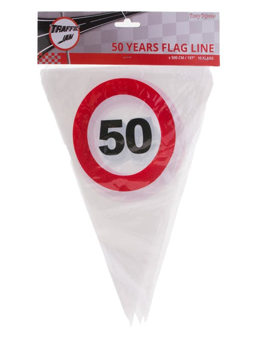 Funny Fashion Vlaggenlijn 50 jaar met verkeersborden