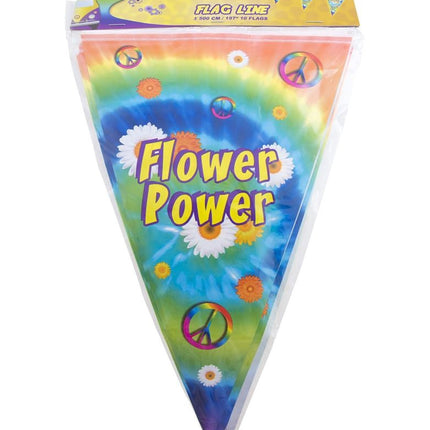 Funny Fashion Vlaggenlijn Flower power 5mtr.