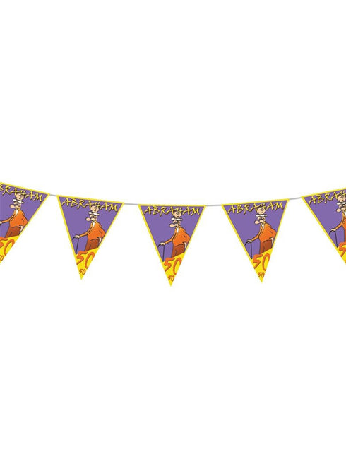 Funny Fashion Vlaggenlijn slinger Abraham 50 jaar