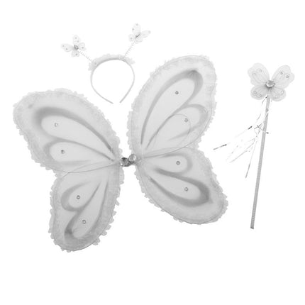Funny Fashion Vlinderset 3delig 4 kleuren