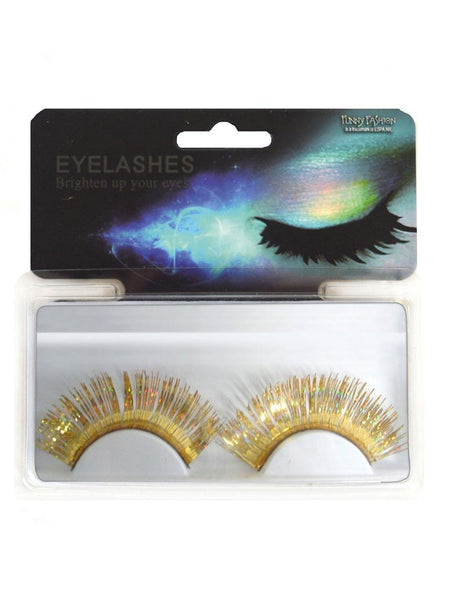 Funny Fashion Volle nepwimpers in goud