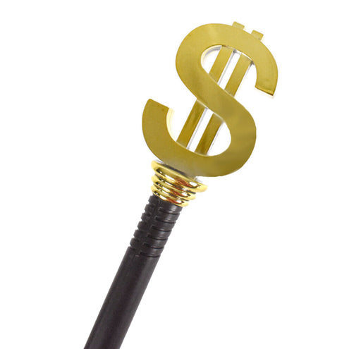 Funny Fashion Wandelstok pimp met dollar teken