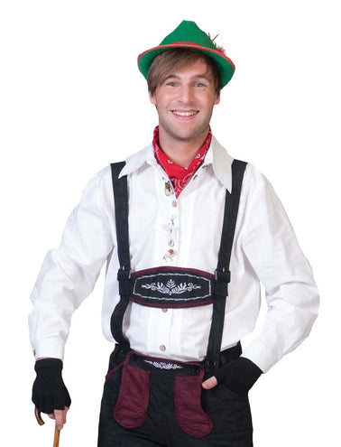 Funny Fashion Witte Alpine shirtjes voor lederhosen