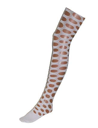 Funny Fashion Witte disco panty met grote gaten