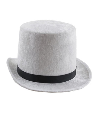 Funny Fashion Witte hoge hoed velours