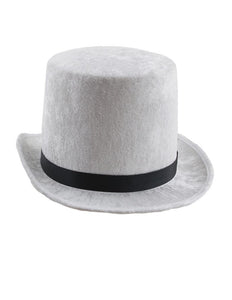 Funny Fashion Witte hoge hoed velours