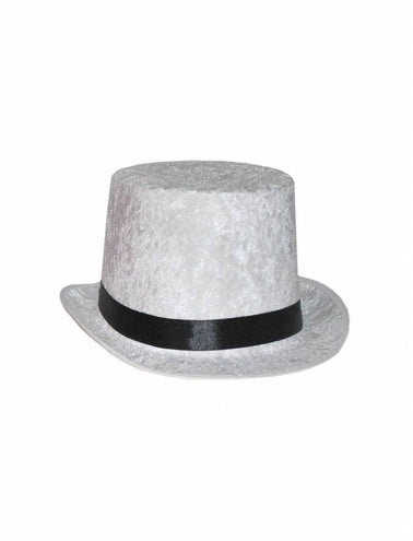 Funny Fashion Witte hoge hoed velours
