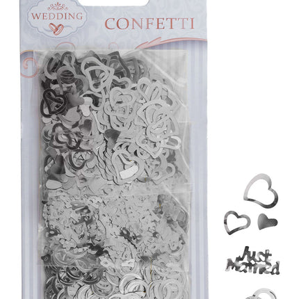 Funny Fashion Zilveren confetti tafel decoratie
