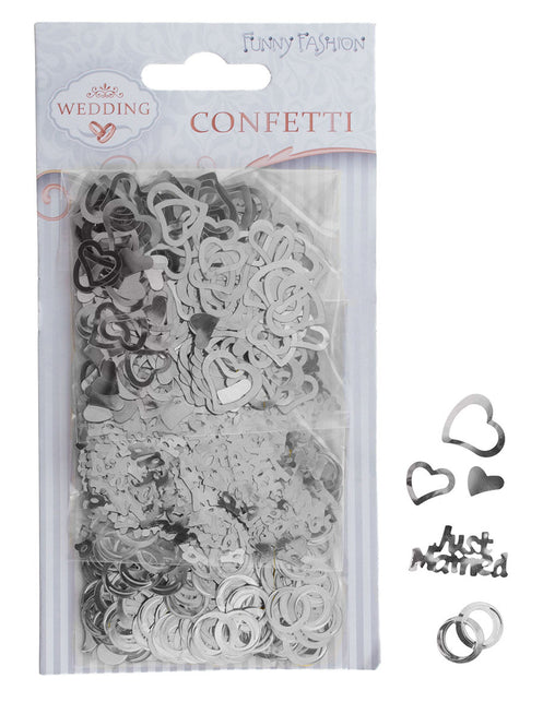 Funny Fashion Zilveren confetti tafel decoratie