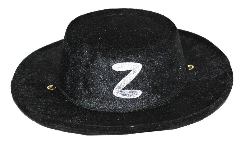 Funny Fashion Zorro hoed fluweel volwassenen