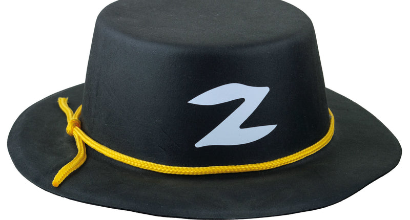 Funny Fashion Zorro hoed met geel koord kinderen