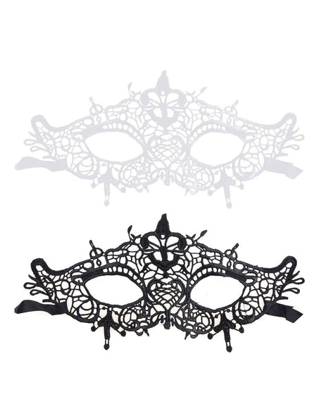 Funny Fashion Zwart kanten oogmasker Olivia