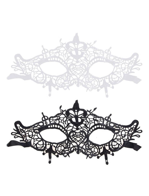 Funny Fashion Zwart kanten oogmasker Olivia