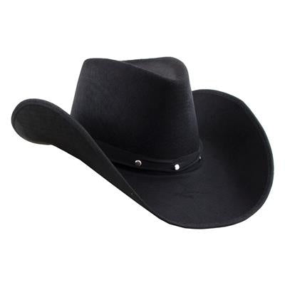 Funny Fashion Zwarte cowboyhoed studs