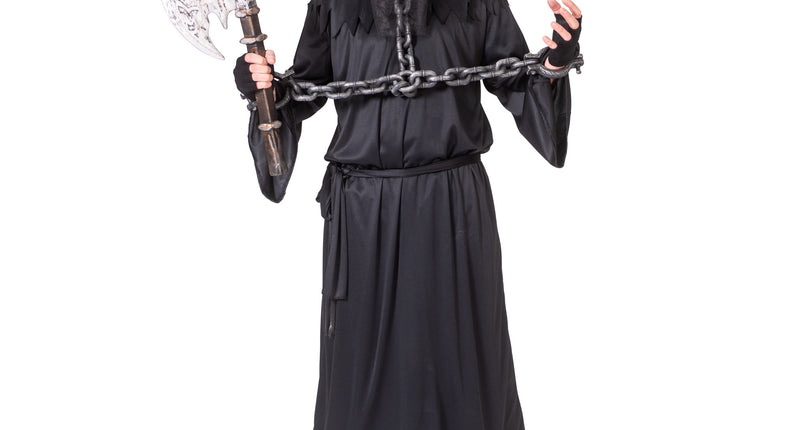 Funny Fashion Zwarte geest kostuum Aka