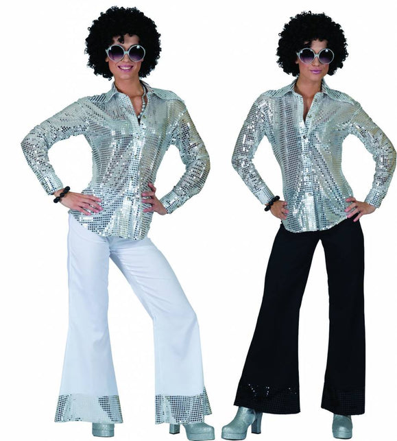 Funny Fashion Zwarte glitter discobroek
