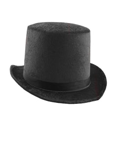 Funny Fashion Zwarte hoge hoed velours