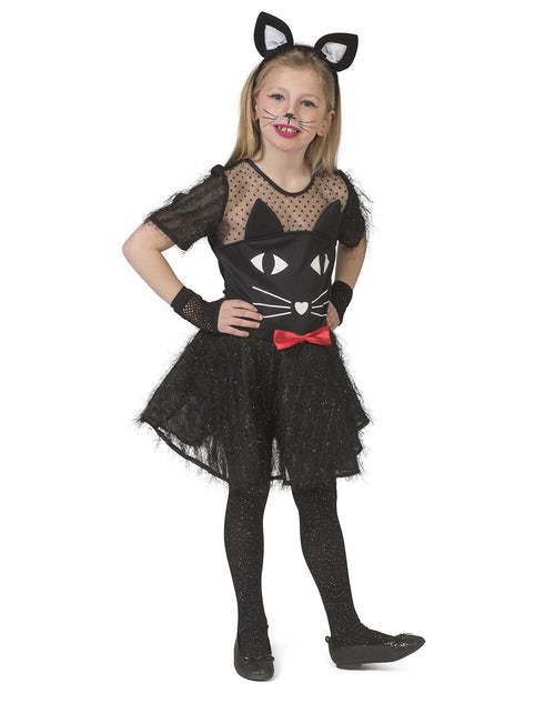 Funny Fashion Zwarte katten pak Kitty meisje