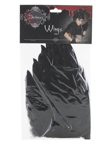 Funny Fashion Zwarte veren vleugels