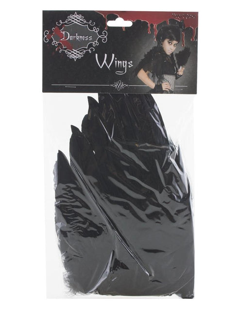 Funny Fashion Zwarte veren vleugels