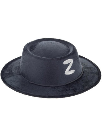 Funny Fashion Zwarte Zorro hoed kids